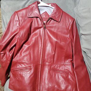 Preston and York Red Lamb Skin Jacket